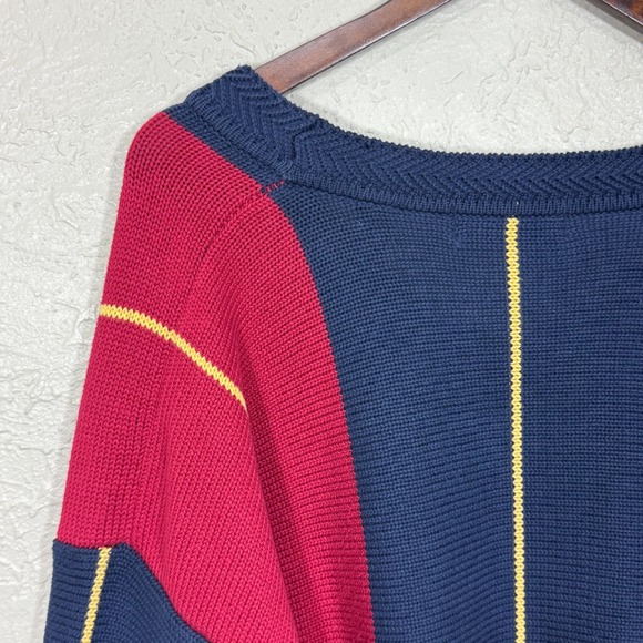 Vtg 90s Sweater XL John Ashford 100% Cotton Rugby Ivy Leage Preppy Old Money Y2K - Picture 7 of 12